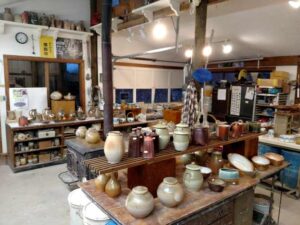 Studio interior, rainy day pot sale